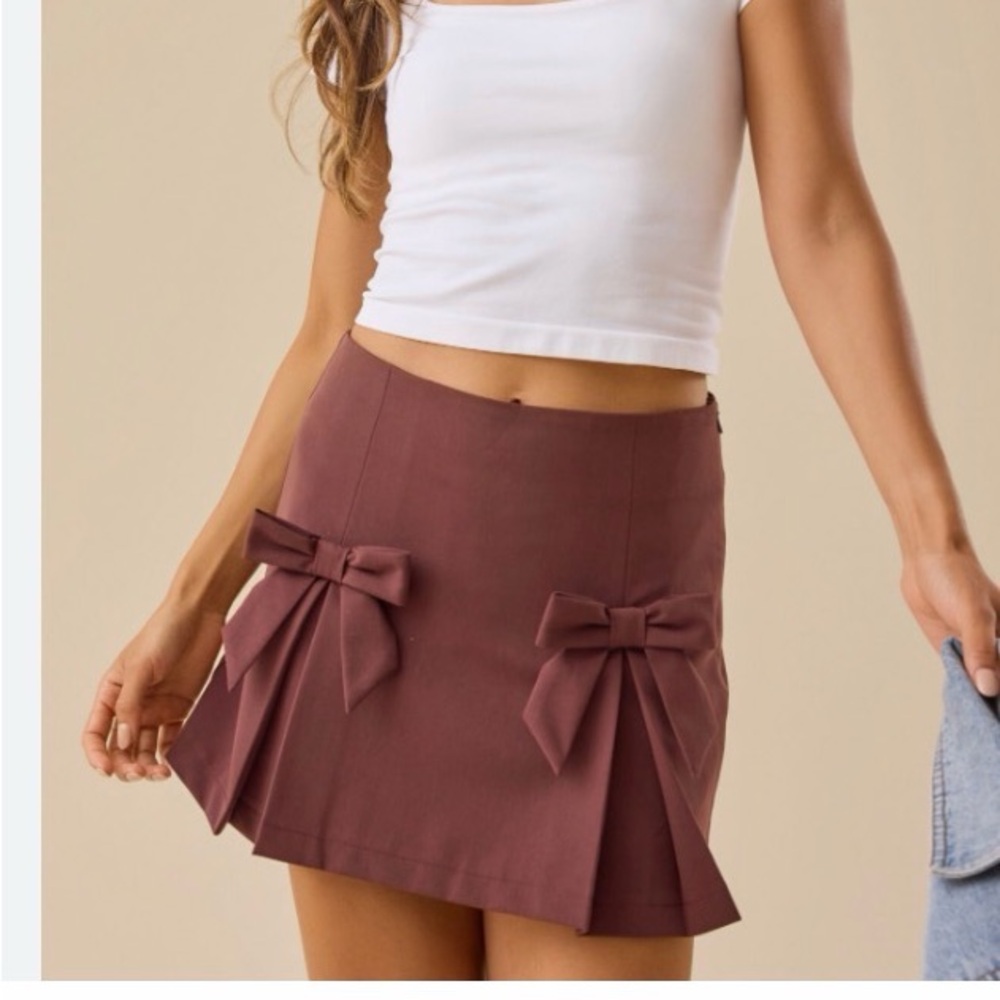 Altar'd State Bow Mini Skirt